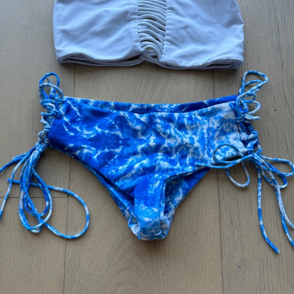 Mikoh Bikini Set Strapless Top Tor Dye Bottoms - Picture 2 of 9